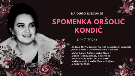 Brčko je nažalost napustila SPOMENKA OROŠLIĆ KONDIĆ