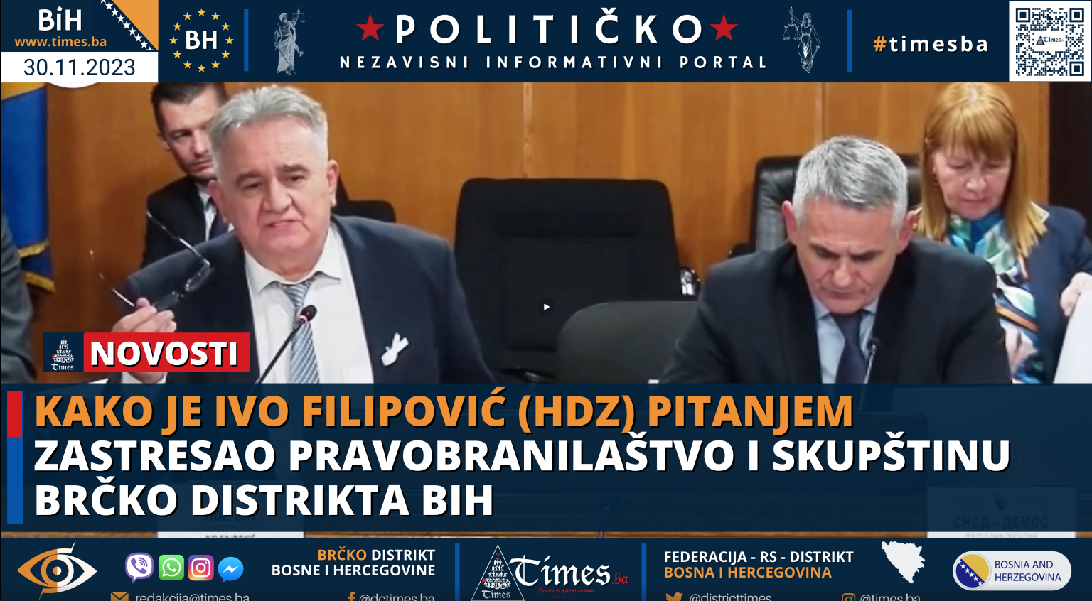 Kako je Ivo Filipović (HDZ) pitanjem zatresao Pravobranilaštvo, Skupštinu i javnost Brčko distrikta BiH!