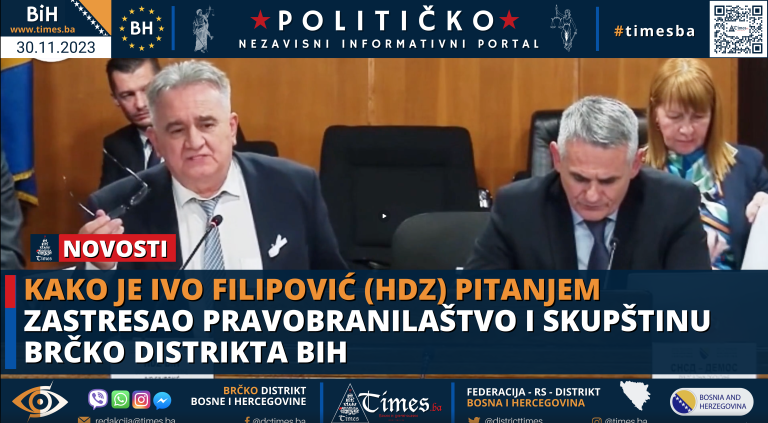 Kako je Ivo Filipović (HDZ) pitanjem zatresao Pravobranilaštvo, Skupštinu i javnost Brčko distrikta BiH!