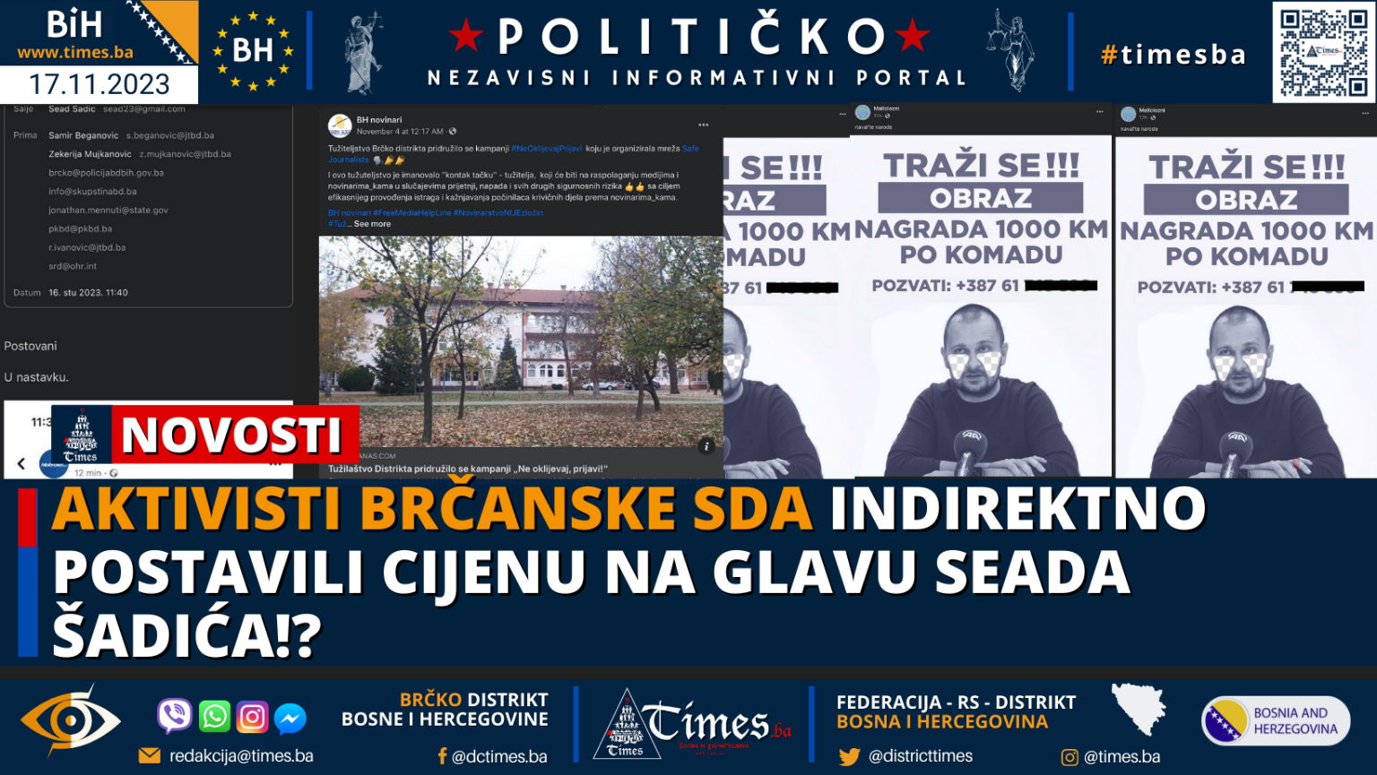 Aktivisti brčanske SDA indirektno postavili cijenu na glavu Seada Šadića!?