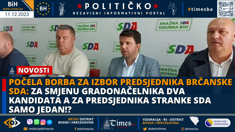 POČELA BORBA ZA IZBOR PREDSJEDNIKA BRČANSKE SDA: Za smjenu gradonačelnika dva kandidata a zapredsjednika SDA samo jedan!?