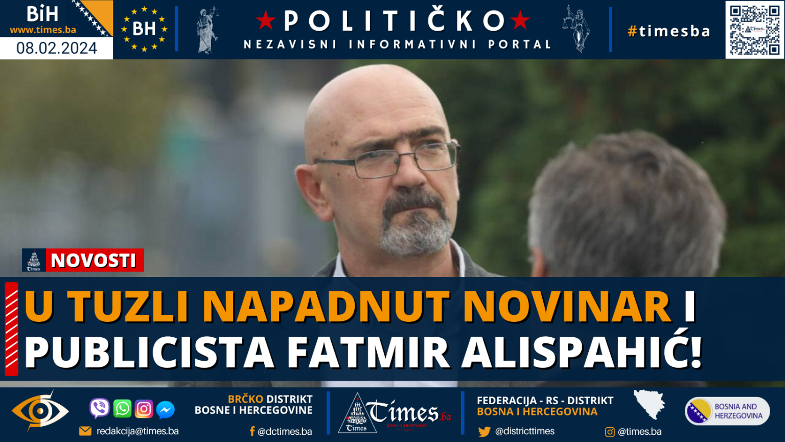 U Tuzli napadnut novinar i publicista Fatmir Alispahić!