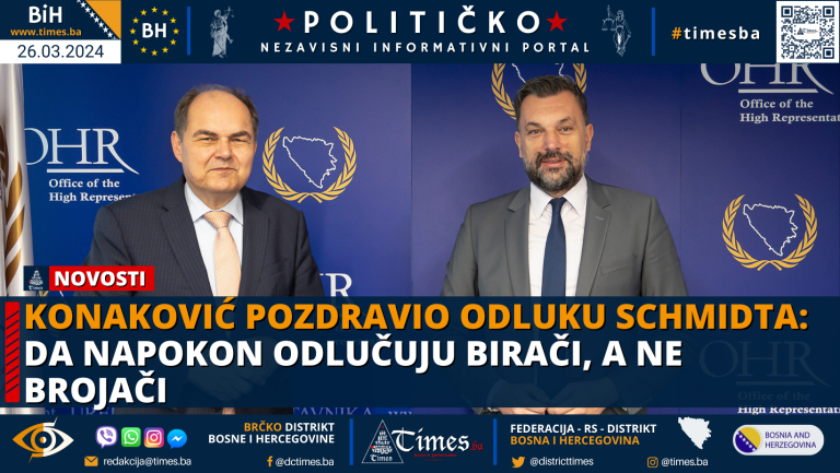 Konaković pozdravio odluku Schmidta: Da napokon odlučuju birači, a ne brojači