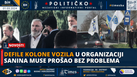 Defile kolone vozila u organizaciji Sanina Muse prošao bez  problema