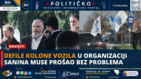 Defile kolone vozila u organizaciji Sanina Muse prošao bez  problema