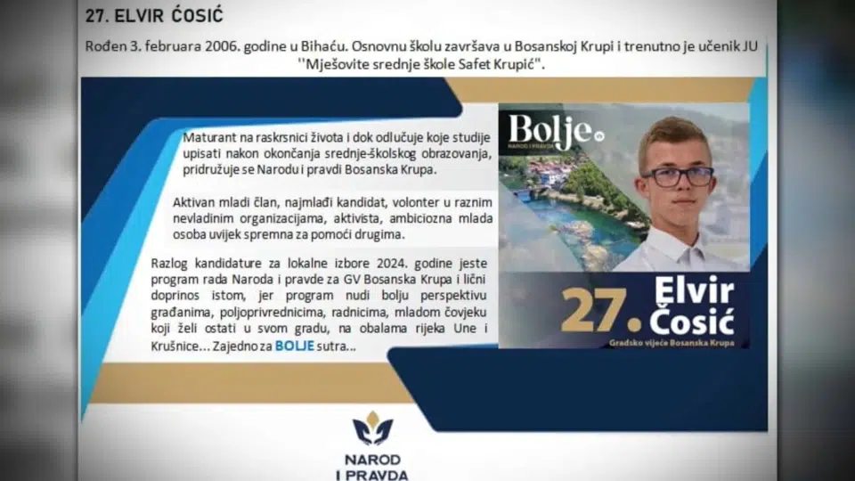 Pored starih poznatih lica, s plakata se smiješe i oni koji su tek ostvarili biračko pravo: “Ni zrelosti ni iskustva”