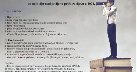 Raspisan natječaj za najbolju neobjavljenu priču za djecu u 2024. godini