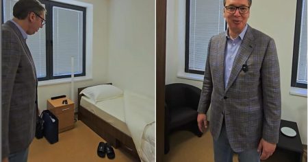 VIDEO Vučić će idućih nekoliko dana spavati u vojarni: ‘Evo, ovo je spavaća soba, ovdje sanitarni čvor. Sve ima, super’
