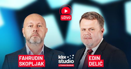 Uživo /
Predizborna debata u Klix Studiju: Duel Fahrudina Skopljaka i Edina Delića