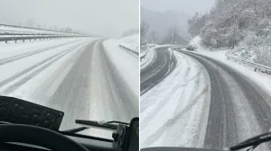 (FOTO) Snijeg izazvao haos: Karaula, Romanija, Rogoj i Koprivnica zatvoreni za kamione