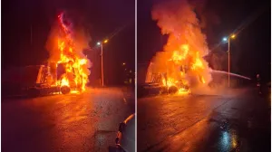 (VIDEO) Požar na Grbavici: Planuo automobil, intervenirali vatrogasci