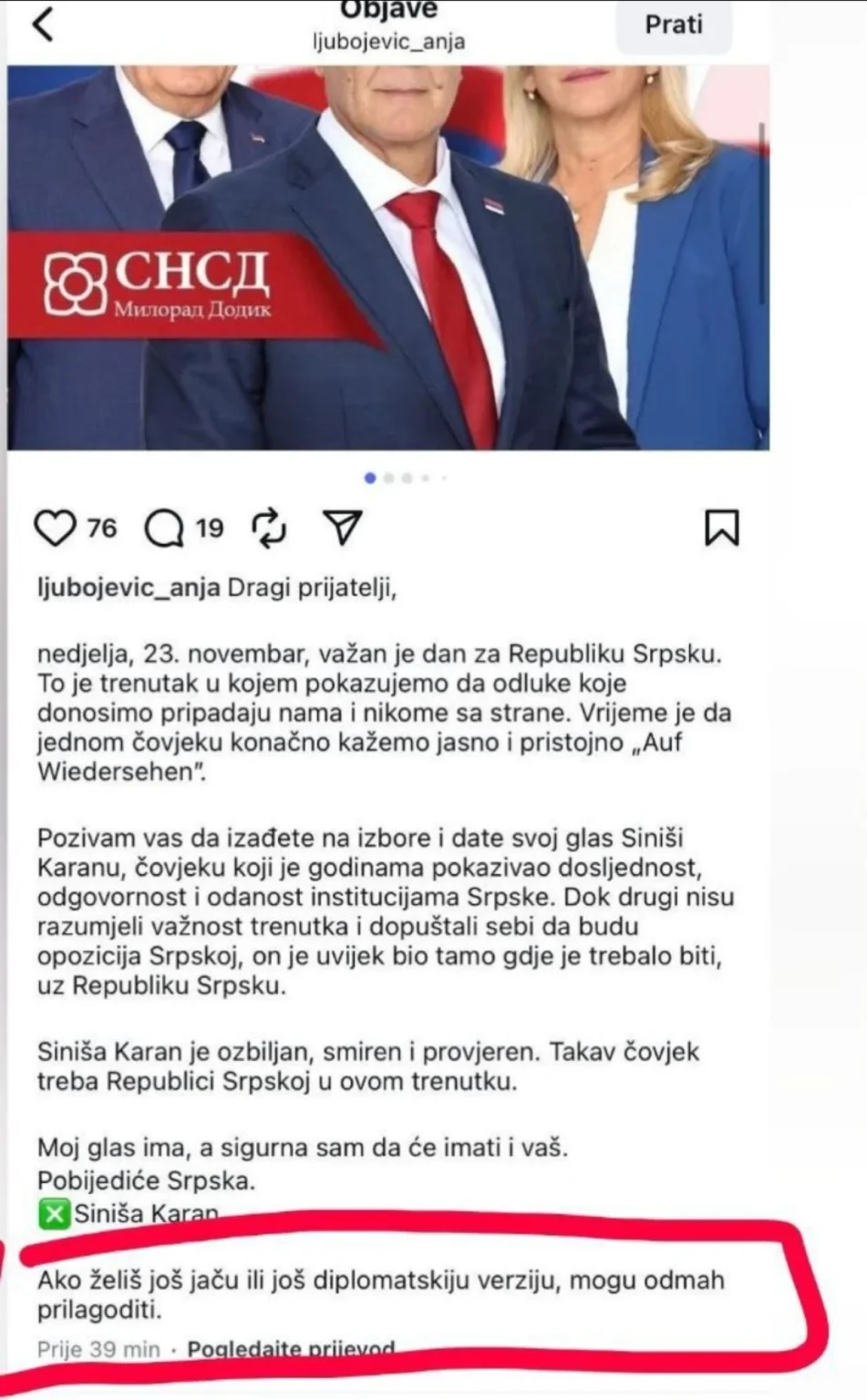 U raljama vještačke inteligencije – Vukanović u nevjerici: Neko ko rukovodi NSRS-om…
