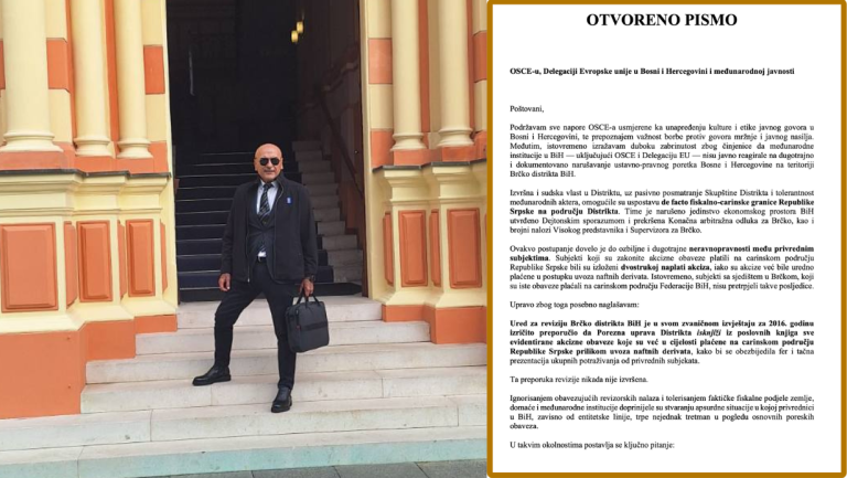 DRAGO BROĆILO – Otvoreno pismo OSCE-u i EU Delegaciji: “De facto granica RS u Brčkom krši Dejton i diskriminiše privredu” DRAGO BROĆILO – Otvoreno pismo OSCE-u i EU Delegaciji: “De facto granica RS u Brčkom krši Dejton i diskriminiše privredu”