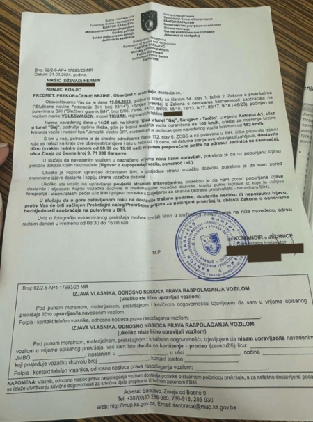 Nikšić vozio 60 preko ograničenja, šefica kabineta od Munjića tražila da riješi kaznu