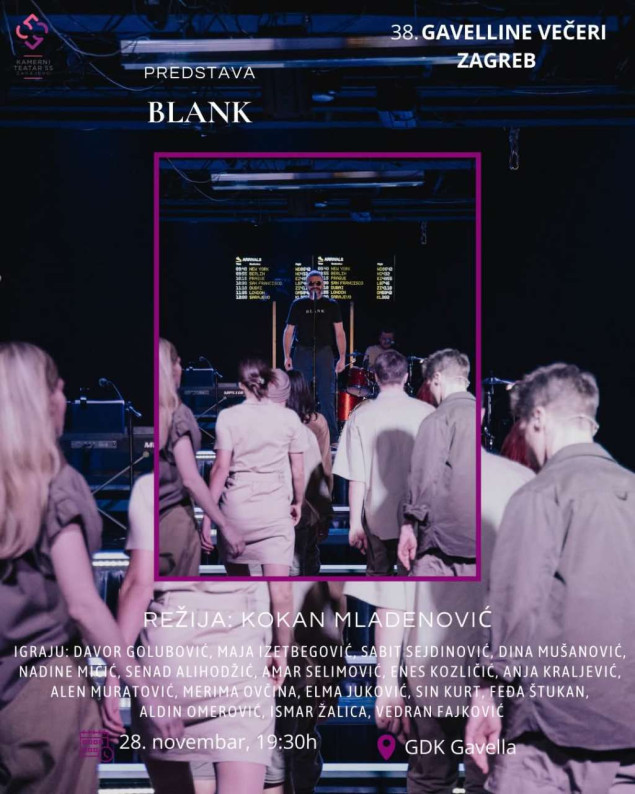 Predstava Blank Kamernog teatra 55 gostuje u Zagrebu