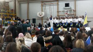 Osnovne i srednje škole Tuzlanskog kantona performansom obilježile Dan državnosti BiH