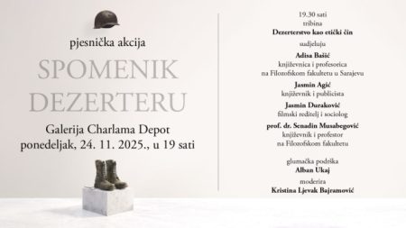 Charlama Depot organizira pjesnička akcija Spomenik dezerteru