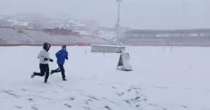 Ni snijeg ni hladnoća nisu spriječili trening atletičara Slobode