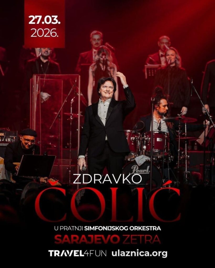 Povratak u rodni grad – Sarajevski koncert Zdravka Čolića 27. marta 2026.
