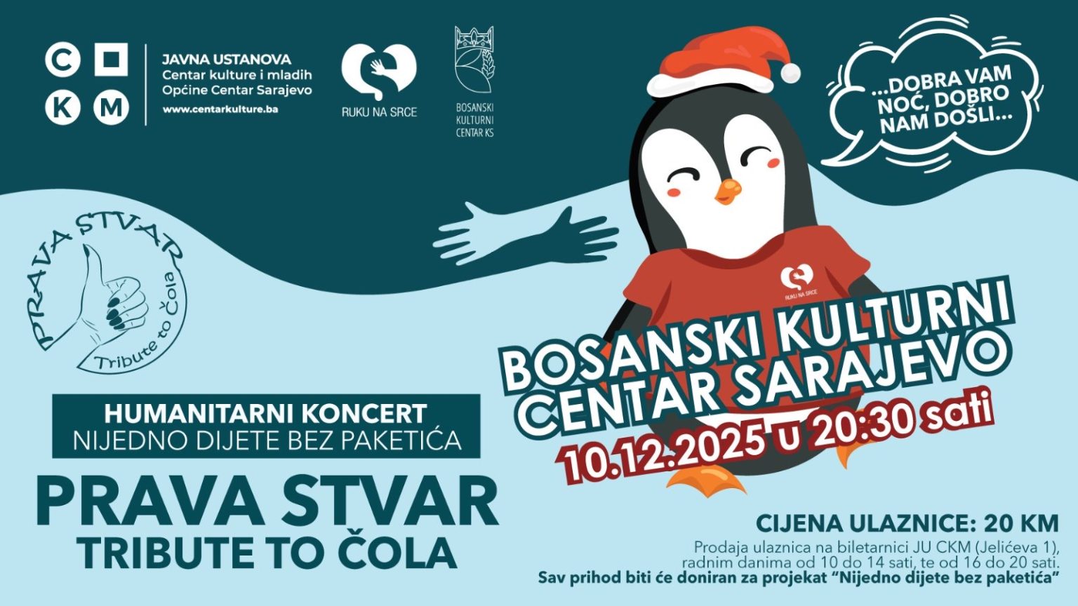 Večeras u Sarajevu humanitarni koncert grupe Prava stvar – Tribute to Čola