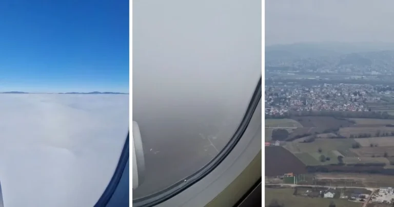 Pogledajte kako izgleda slijetanje na sarajevski aerodrom dok je nad gradom gusti smog