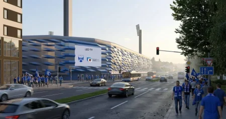 (FOTO) Predstavljen projekat nove fasade sjeverne tribine stadiona Grbavica