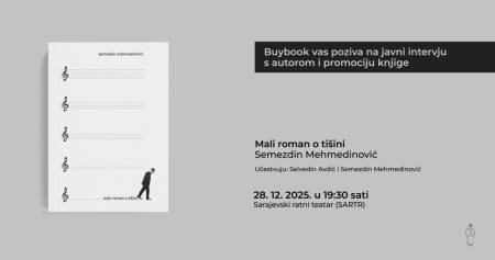 U SARTR-u promocija knjige Semezdina Mehmedinovića „Mali roman o tišini