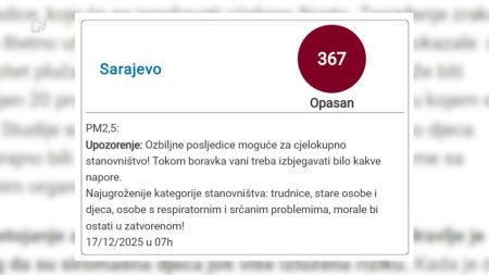 Zagađenje zraka u Sarajevu: Sve manje učenika u učionicama, roditelji traže hitne mjere