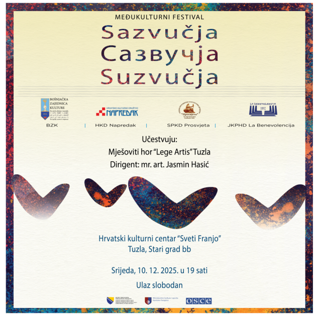 U Tuzli koncert Sazvučja- Zvuci kulturne raznolikosti BiH U Tuzli koncert Sazvučja- Zvuci kulturne raznolikosti BiH