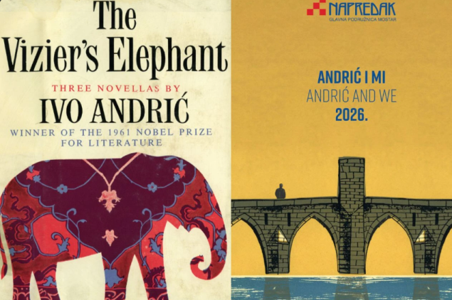 Napretkov kalendar s fotografijama naslovnica Andrićevih knjiga iz Zbirke Sesar Napretkov kalendar s fotografijama naslovnica Andrićevih knjiga iz Zbirke Sesar