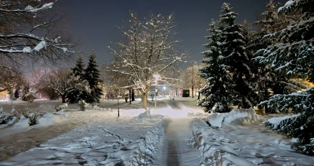 Neobičan prizor: Šta se dešava sa rasvjetom u parku Safeta Isovića – Diskoteka za prolaznike ili?