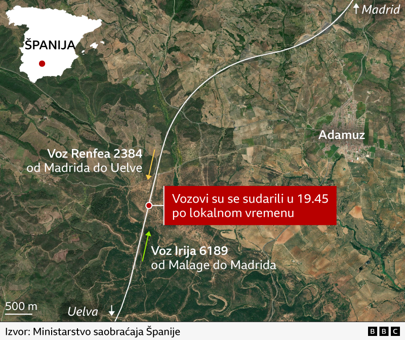 Sudar brzih vozova u Španiji: 40 poginulih, desetine povređenih
