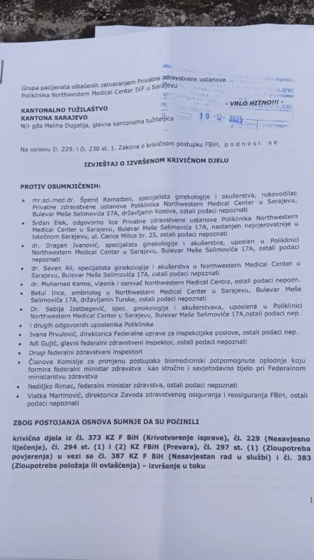 Sredstva iz Fonda u rukama privatnih klinika: Ko će odgovarati za nestanak bioloških materijala?