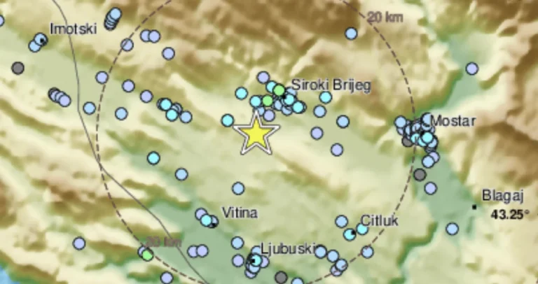 Zemljotres u BiH, građani prijavljuju: Treslo 4-5 sekundi, Dobro je zatutnjalo