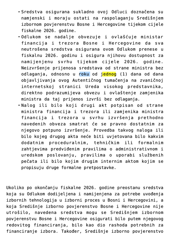 Schmidt dao Srđanu Amidžiću rok od 24 sata: Novac za izborne tehnologije mora odmah biti operativan!