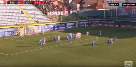 Stanić majstorskim udarcem iz slobodnjaka zatresao mrežu Sarajeva