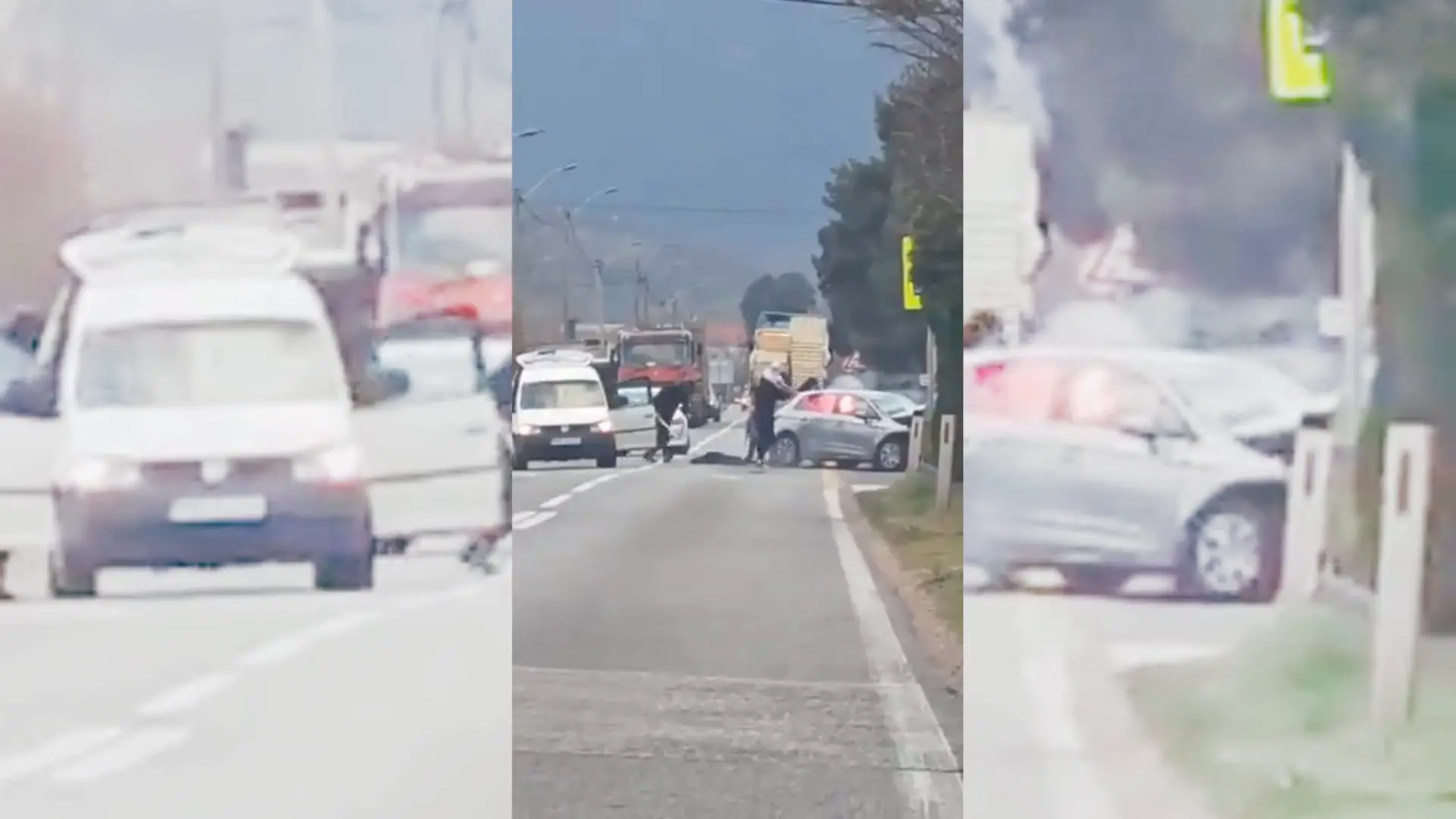 Maskirani napadači presreli i zapalili vozilo na magistrali M-17