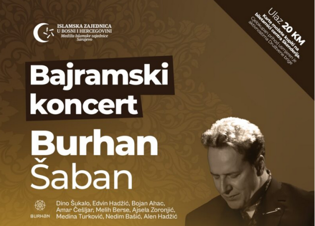 Bajram dođe, mirišu avlije: Bajramski koncert Burhana Šabana u Domu mladih