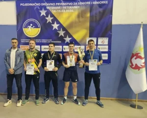 Benjamin Zijadić iz Aladže-A i Emina Cerić iz Sarajeva seniorski prvaci BiH u stonom tenisu