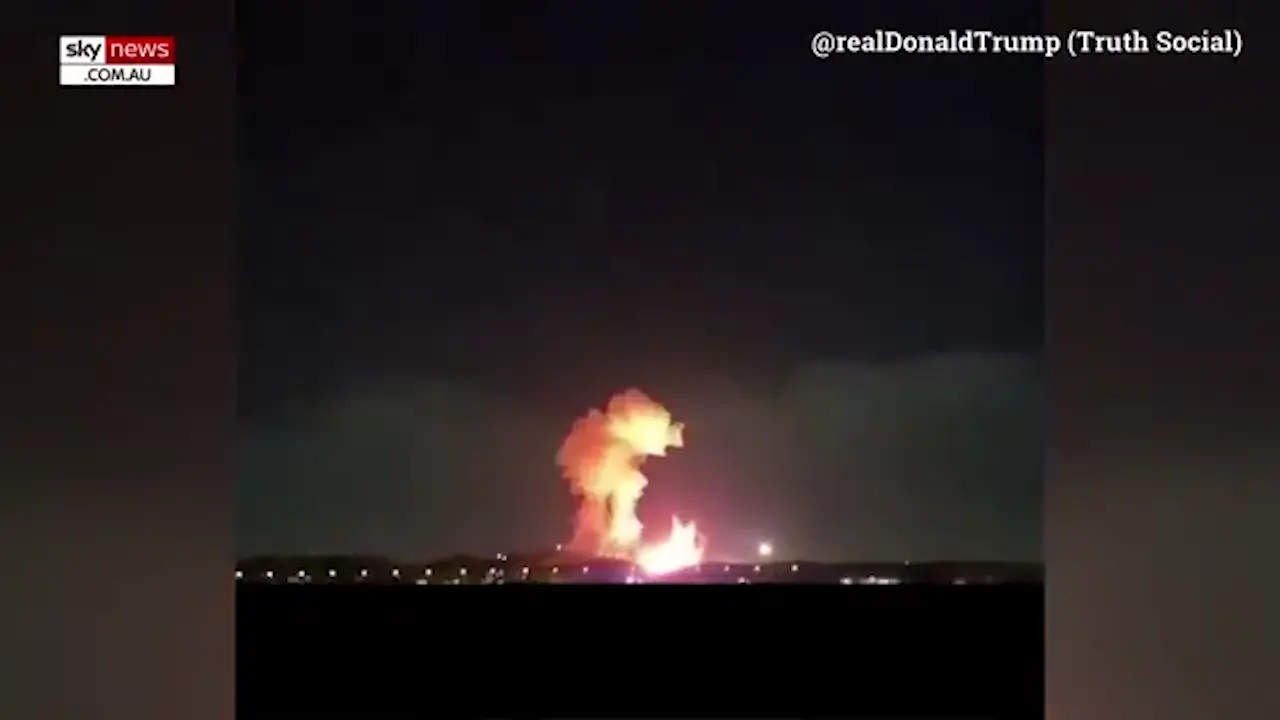 Trump objavio snimku eksplozija u jeku napada na Iran