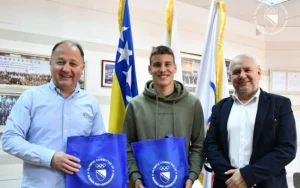 Perspektivni bh. skijaš Anur Mehić u posjeti OK BiH