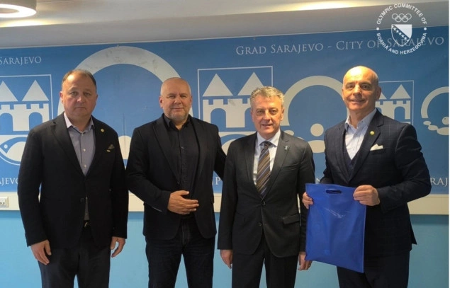 Čelnici OK BIH u posjeti Plivačkom savezu BiH Čelnici OK BIH u posjeti Plivačkom savezu BiH