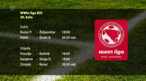 Nastavlja se nogometno prvenstvo BiH: U utorak prve dvije utakmice 30. kola