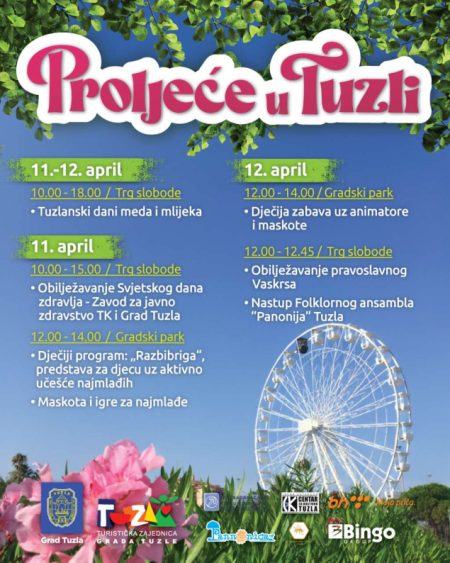 Bogat sadržaj drugog vikenda Proljeća u Tuzli 2026 Bogat sadržaj drugog vikenda Proljeća u Tuzli 2026
