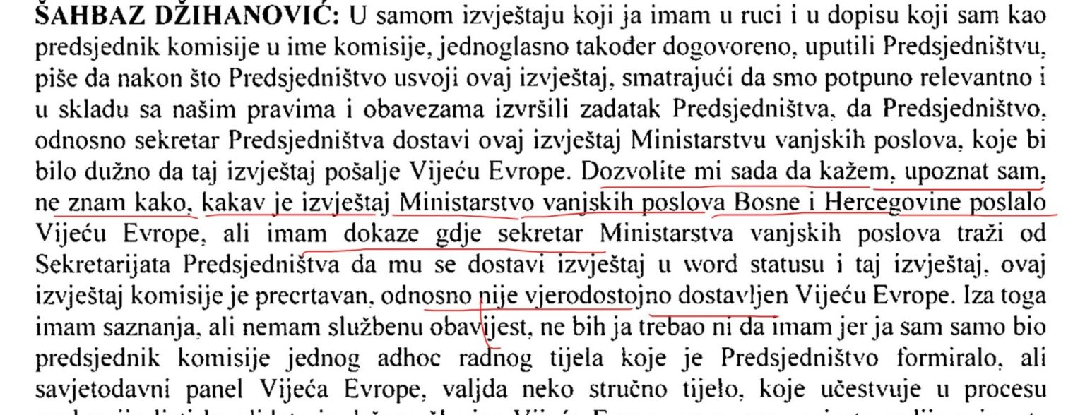 Stenogram sa sjednice Predsjedništva BiH otkriva: Ministarstvo vanjskih poslova prepravljalo dokumentima za izbor bh. sudije u Strazburu?!