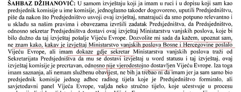 Stenogram sa sjednice Predsjedništva BiH otkriva: Ministarstvo vanjskih poslova prepravljalo dokumentima za izbor bh. sudije u Strazburu?!