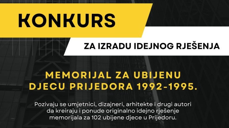 Objavljen konkurs za izradu idejnog rješenja Memorijala za ubijenu djecu Prijedora Objavljen konkurs za izradu idejnog rješenja Memorijala za ubijenu djecu Prijedora
