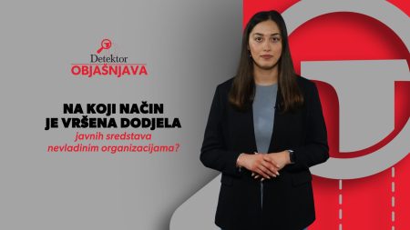 Detektor objašnjava: Na koji način je vršena dodjela javnih sredstava nevladinim organizacijama?