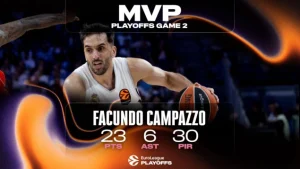 Facundo Campazzo najbolji igrač drugih utakmica play-offa Eurolige
