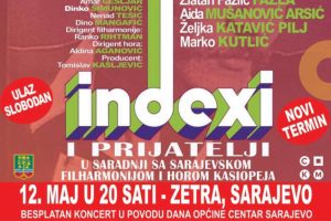 Besplatni koncert Indexi i prijatelji 12. maja u sarajevskoj Zetra